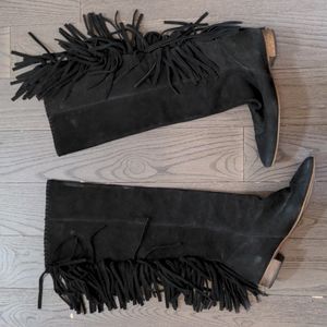 Zara fringe boots